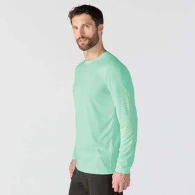 T-shirt léger à manchettes longues pour homme Force Sun Defender UPF 50+ évacuant l’humidité – Chemises de protection solaire