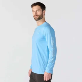 T-shirt léger à manchettes longues pour homme Force Sun Defender UPF 50+ évacuant l’humidité – Chemises de protection solaire