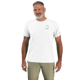 T-shirt léger pour homme Force Sun Defender UPF 50+ évacuant l’humidité – Chemises de protection solaire
