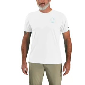 T-shirt léger pour homme Force Sun Defender UPF 50+ évacuant l’humidité – Chemises de protection solaire