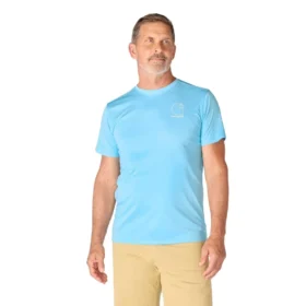 T-shirt léger pour homme Force Sun Defender UPF 50+ évacuant l’humidité – Chemises de protection solaire