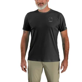 T-shirt léger pour homme Force Sun Defender UPF 50+ évacuant l’humidité – Chemises de protection solaire