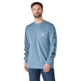 T-shirt à manches longues et coupe ample « Fr Force Irvine » pour homme avec logo - Chemises ignifugées
