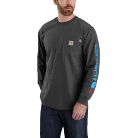 T-shirt à manches longues et coupe ample « Fr Force Irvine » pour homme avec logo - Chemises ignifugées