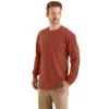 T-shirt à manches longues et logo pour homme Dearborn, coupe ample, tissu épais