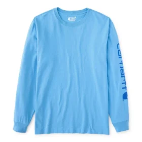 T-shirt à manches longues et logo pour homme Dearborn, coupe ample, tissu épais