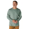 T-shirt à manches longues et logo pour homme Dearborn, coupe ample, tissu épais