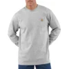 T-shirt à manches longues et poche pour homme Dearborn, coupe ample et tissu épais