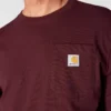 T-shirt à manches longues et poche pour homme Dearborn, coupe ample et tissu épais