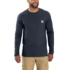 T-shirt à manches longues pour homme Force, évacuant l'humidité et doté d'une poche