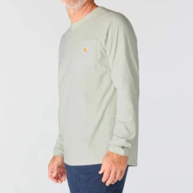 T-shirt à manches longues pour homme Force, évacuant l’humidité et doté d’une poche