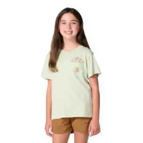 T-shirt à manchons courts avec poche « Garden » pour fille (enfant/tout-petit/jeune)