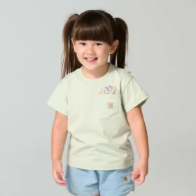 T-shirt à manchons courts avec poche « Garden » pour fille (enfant/tout-petit/jeune)