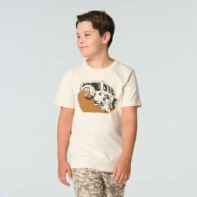 T-shirt à manchons courts pour garçon sur le thème des véhicules (enfant/tout-petit/jeune)