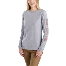T-shirt à manchons longs épais et ample pour femme « Dearborn » avec logo