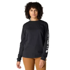 T-shirt à manchons longs épais et ample pour femme « Dearborn » avec logo