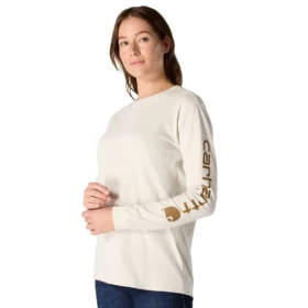 T-shirt à manchons longs épais et ample pour femme « Dearborn » avec logo