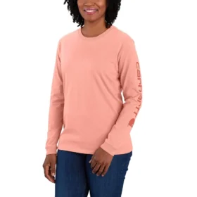 T-shirt à manchons longs épais et ample pour femme « Dearborn » avec logo