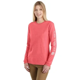 T-shirt à manchons longs épais et ample pour femme « Dearborn » avec logo