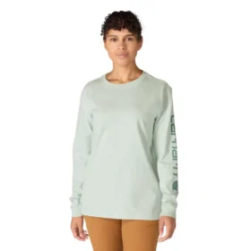 T-shirt à manchons longs épais et ample pour femme « Dearborn » avec logo
