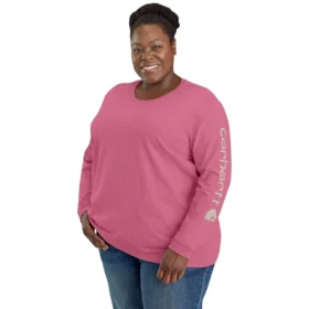 T-shirt à manchons longs épais et ample pour femme « Dearborn » avec logo