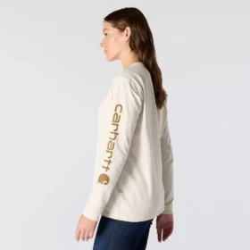 T-shirt à manchons longs épais et ample pour femme « Dearborn » avec logo