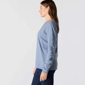 T-shirt à manchons longs épais et ample pour femme « Dearborn » avec logo