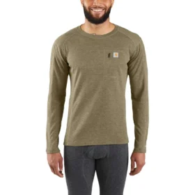 T-shirt thermique de base pour homme - carhartt Force® - Épais - Mélange de laine synthétique