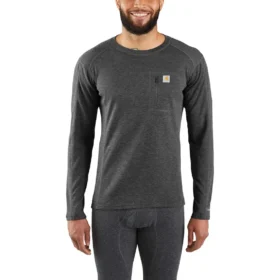 T-shirt thermique de base pour homme - carhartt Force® - Épais - Mélange de laine synthétique