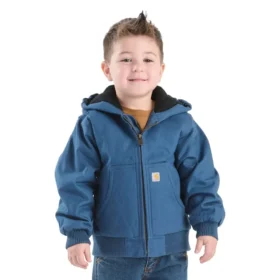 Veste Active à capuche isolée en toile pour garçon (bébé/tout-petit)