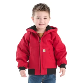 Veste Active à capuche isolée en toile pour garçon (bébé/tout-petit)
