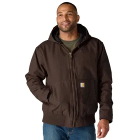 Veste active isolante en toile de coton délavée pour homme
