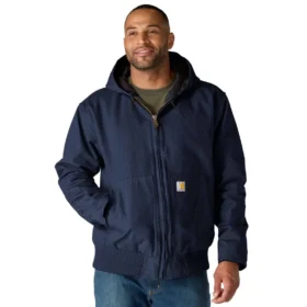 Veste active isolante en toile de coton délavée pour homme