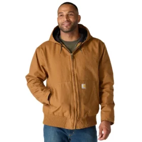 Veste active isolante en toile de coton délavée pour homme