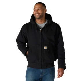 Veste active isolante en toile de coton délavée pour homme