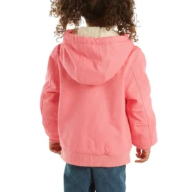 Veste Active Jac à capuche isolée en toile avec fermeture éclair sur le devant pour filles (bébés/tout-petits)