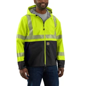 Veste de pluie imperméable haute visibilité classe 3 pour homme « Portsmouth » : veste Storm Defender