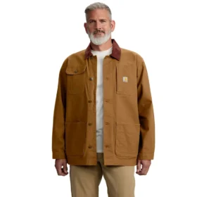 Veste de travail pour homme Rugged Flex, coupe ample, en toile de coton stretch Chore Coat