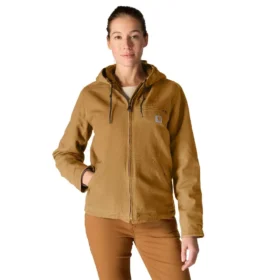 Veste iconique Sierra pour femme en toile de coton délavée doublée de polaire Sherpa